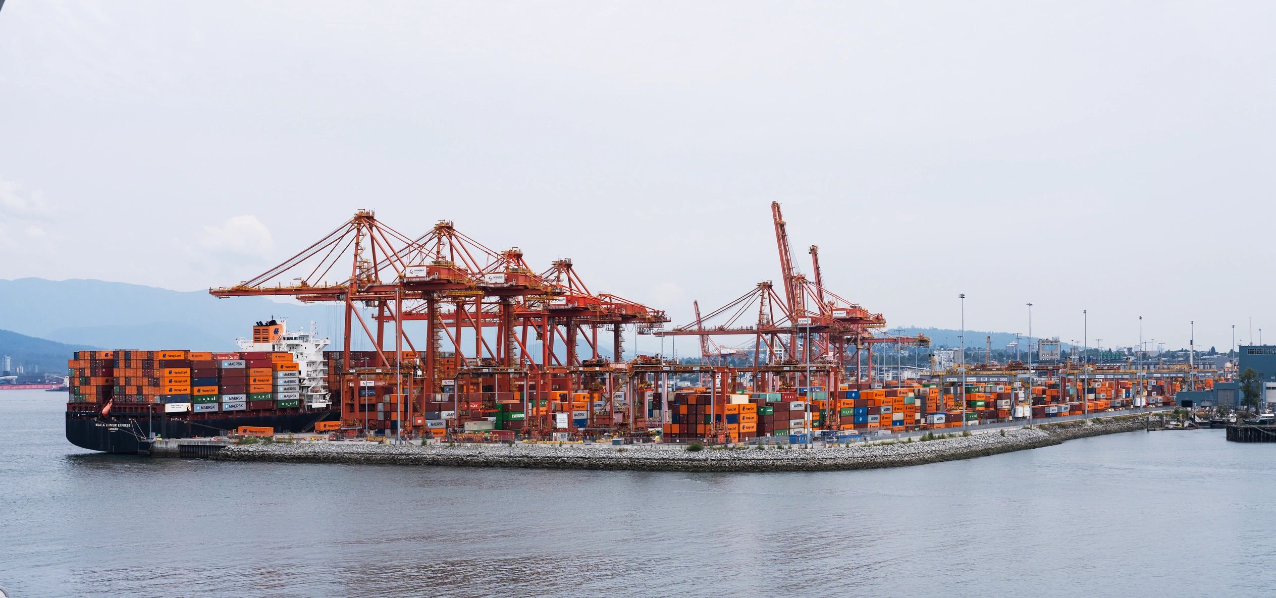 Container port supporting international trade